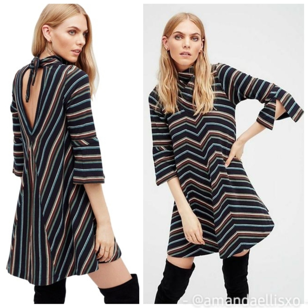 Urban Outfitters Free People Adobe Striped Mini Dress